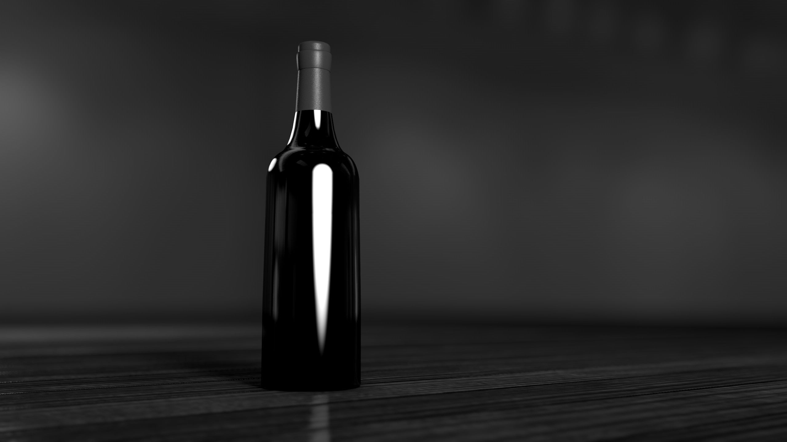 Blank Wine Bottle Without Label